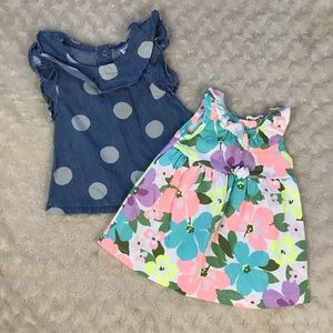 Carter’s Baby Girl Bundle Dress Top 3 Months Blue